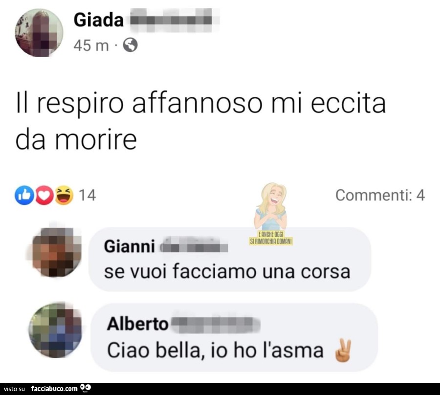 Il Respiro Affannoso Mi Eccita Da Morire Se Vuoi Facciamo Una Corsa