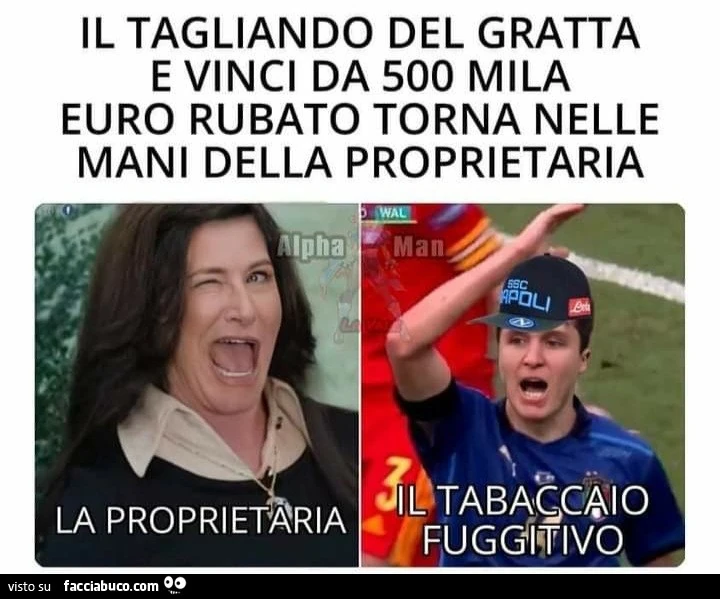 Il tagliando del gratta e vinci da 500 mila euro rubato