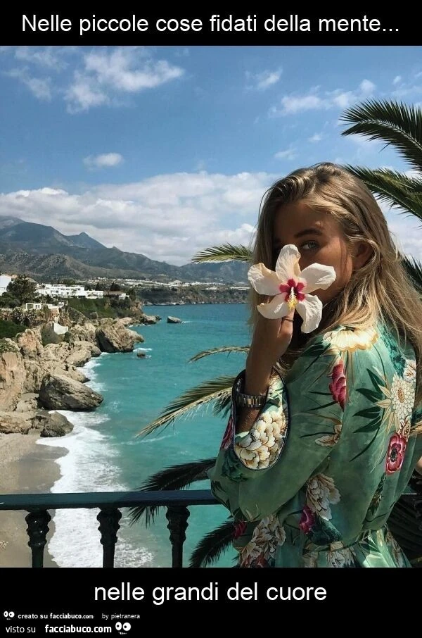 Nelle piccole cose fidati della mente&hellip; nelle grandi del cuore