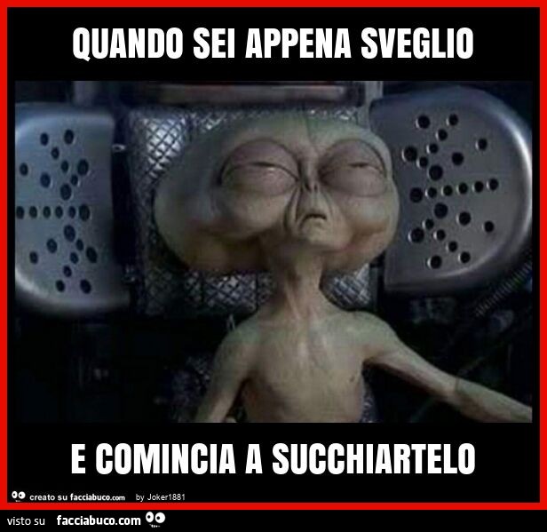 Quando sei appena sveglio e comincia a succhiartelo