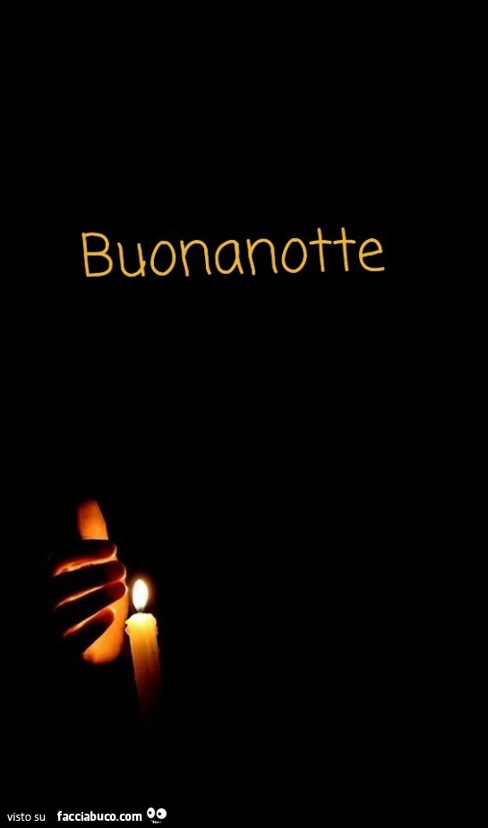 Candela accesa. Buonanotte