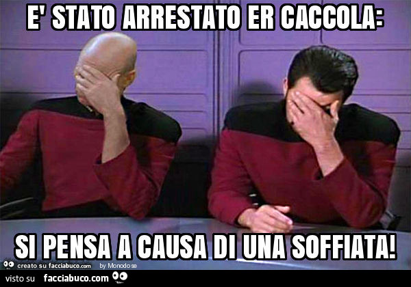 È stato arrestato er caccola: si pensa a causa di una soffiata