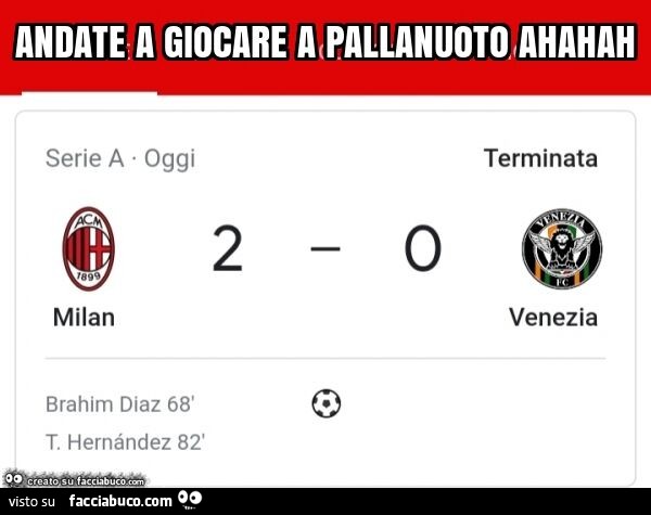 Andate a giocare a pallanuoto ahahah