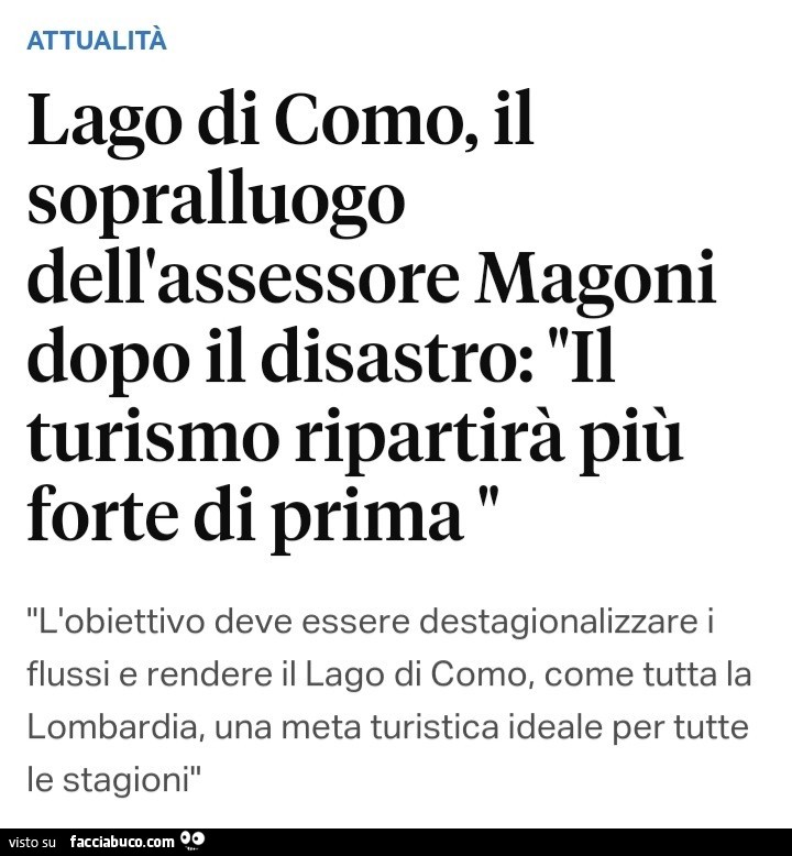 Lago di como, il sopralluogo dell'assessore magoni dopo il disastro: il turismo ripartirà più forte di prima