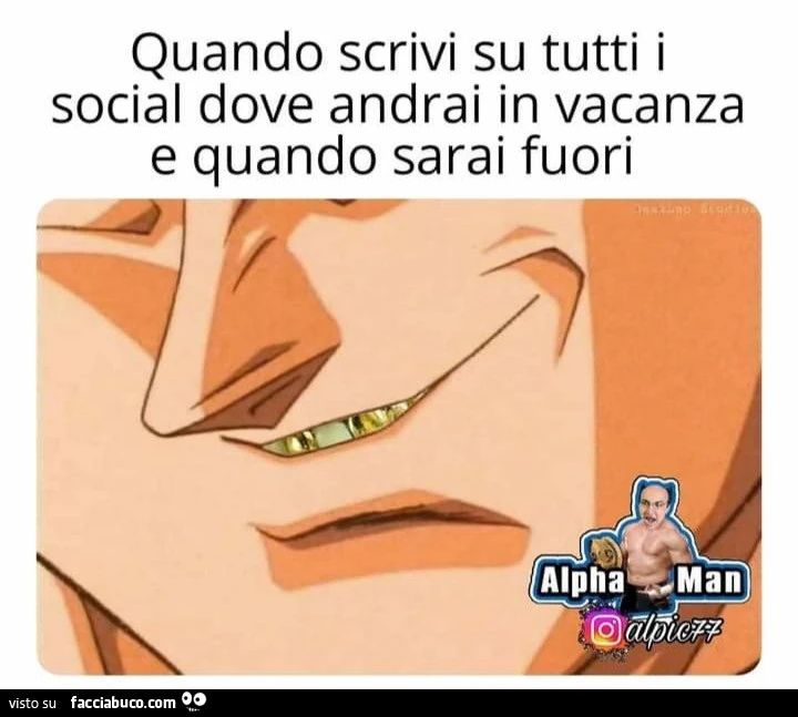 Quando scrivi su Titti i social dove andrai in vacanza