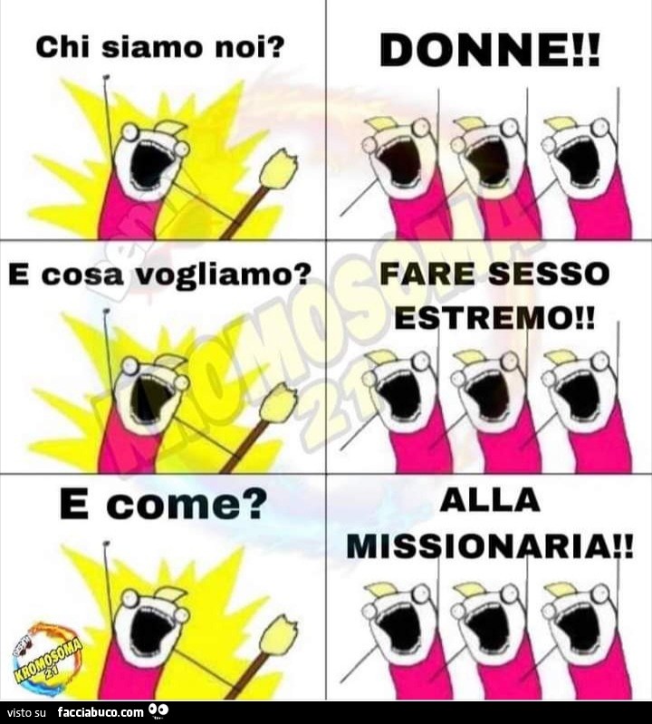 Chi siamo noi donne e cosa vogliamo fare sesso estremo