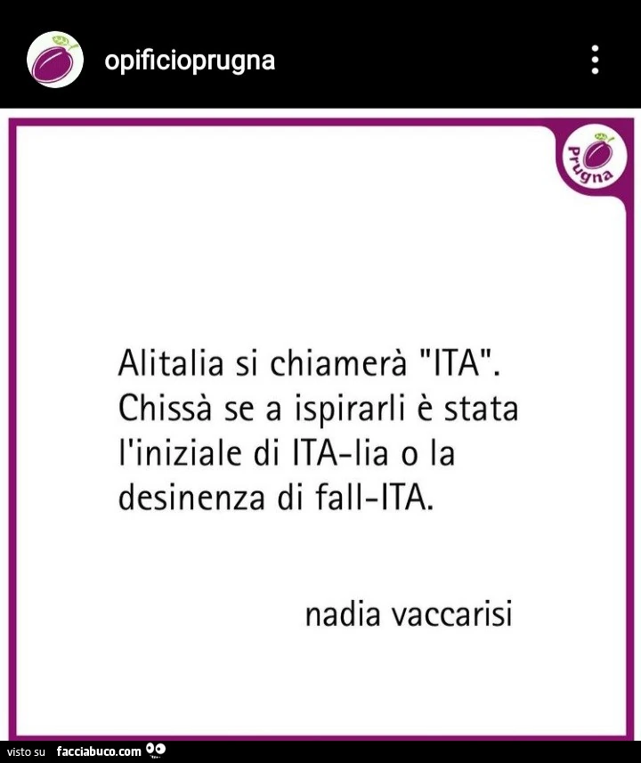 Alitalia si chiamerà ita. Chissà se a ispirarli è stata l'iniziale di italia o la desinenza di fallita