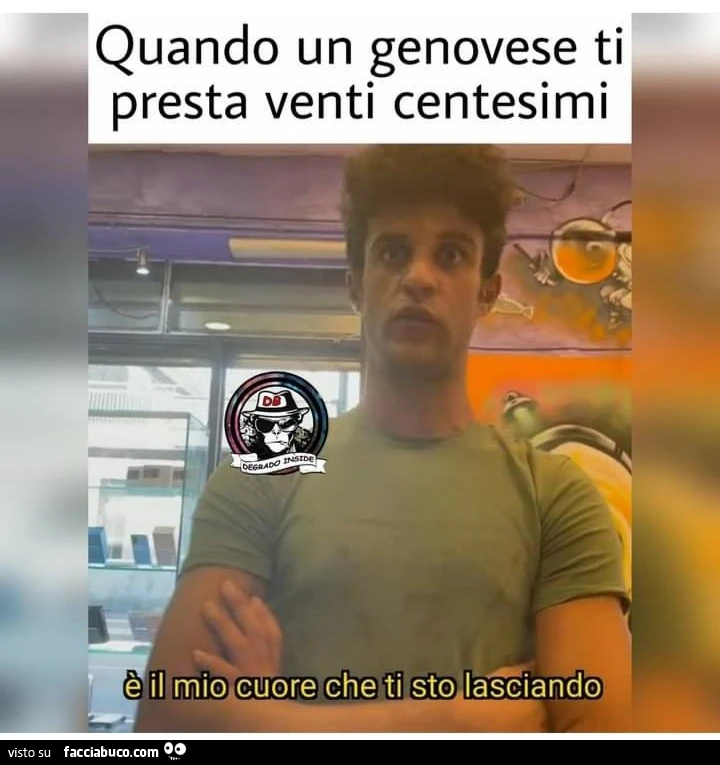 Quando un genovese ti presta 20 centesimi