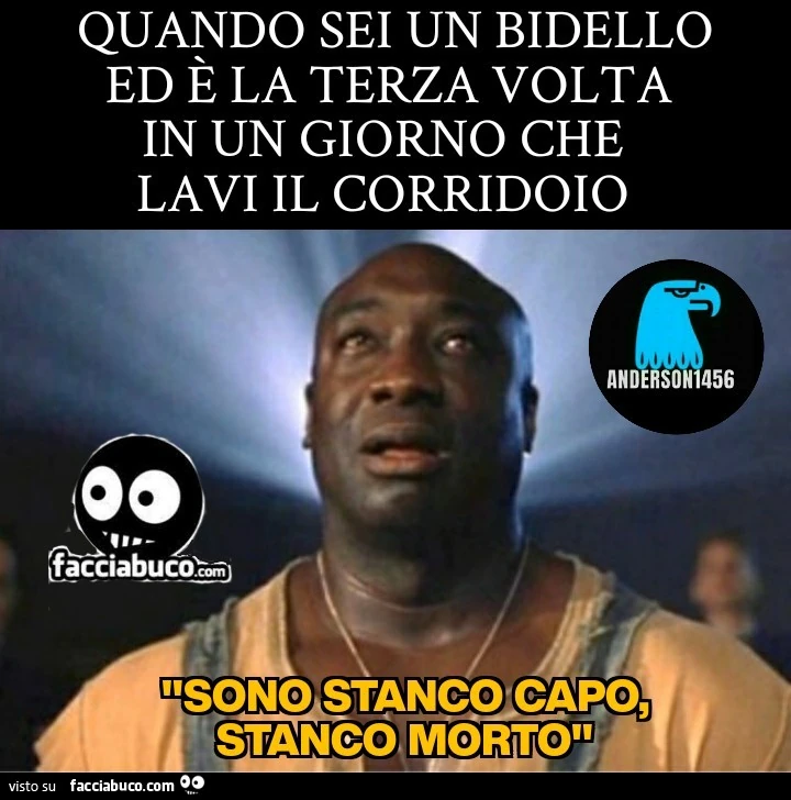 Quando sei un bidello ed è la terza volta in un giorno che lavi il corridoio