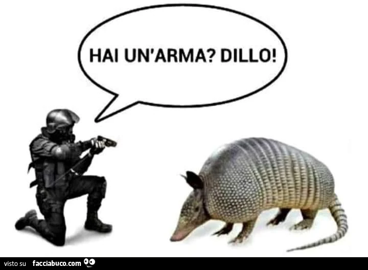 Hai un'arma? Dillo