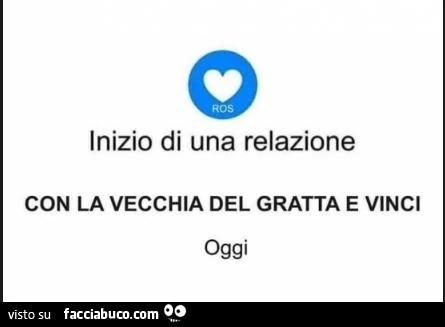 Inizio di una relazione con la vecchia del gratta e vinci