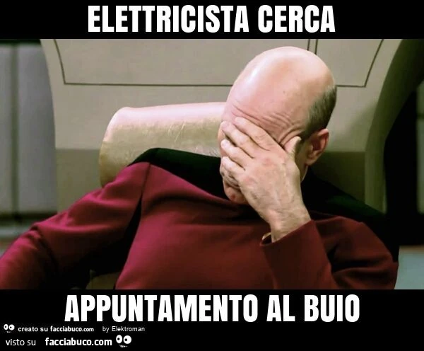 Elettricista cerca appuntamento al buio