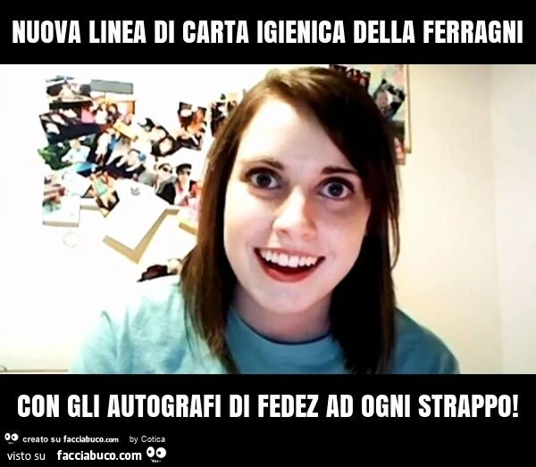 Nuova linea di carta igienica della ferragni con gli autografi di fedez ad ogni strappo