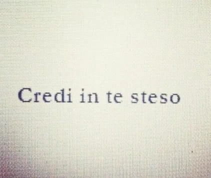 Credi in te steso