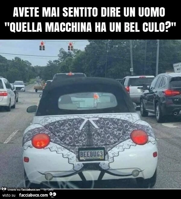Avete mai sentito dire un uomo "quella macchina ha un bel culo? "