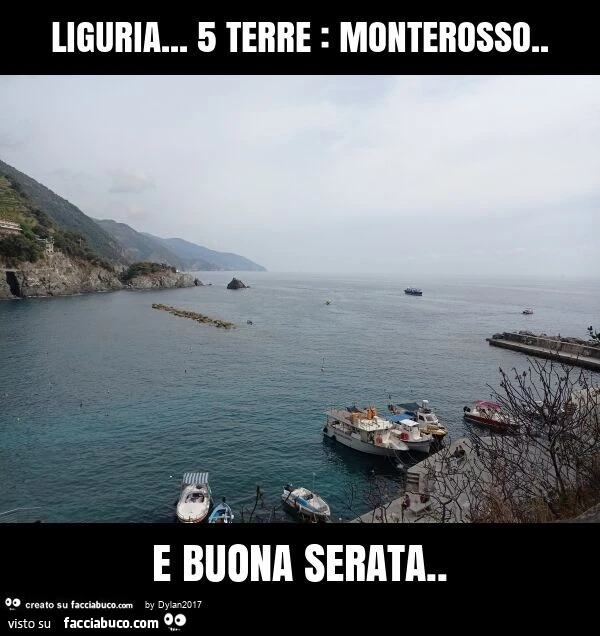 Liguria… 5 terre: monterosso. E buona serata