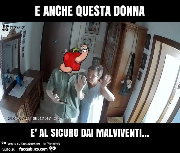 E anche questa donna è al sicuro dai malviventi