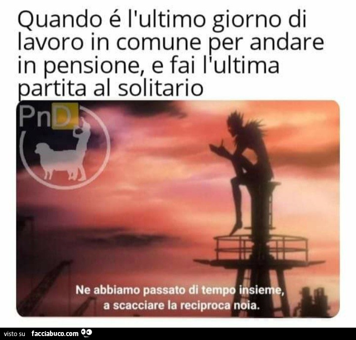 Quando è l'ultimo giorno di lavoro in comune prima di andare in pensione