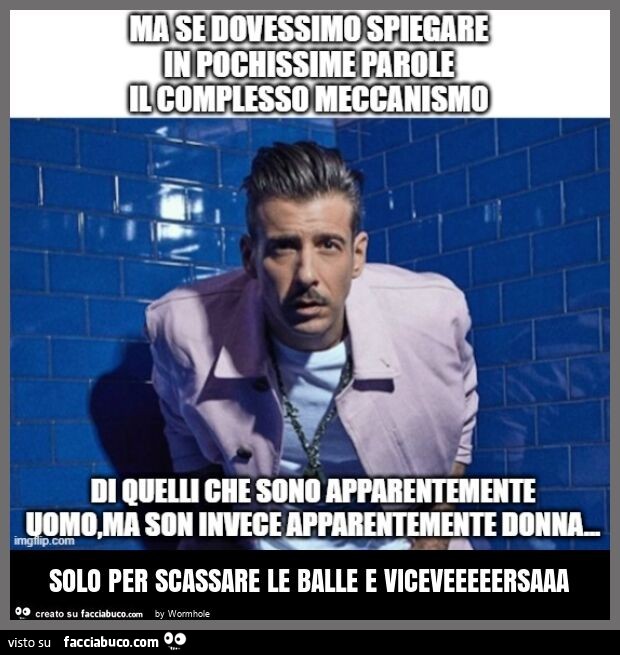 Solo per scassare le balle e viceveeeeersaaa