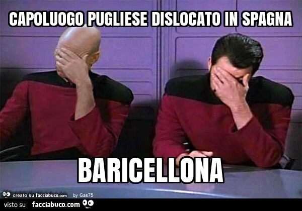 Capoluogo pugliese dislocato in spagna baricellona