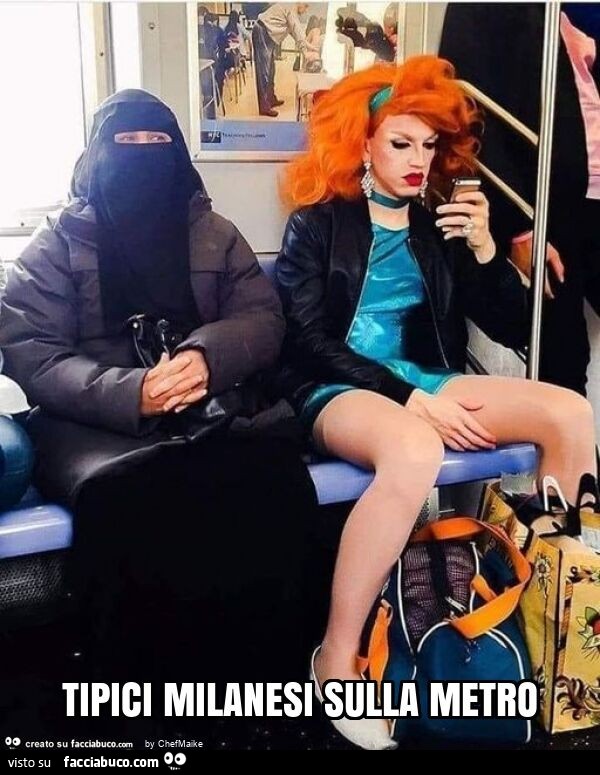 Tipici milanesi sulla metro