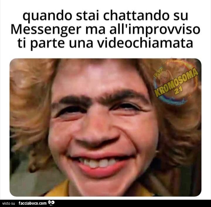 Quando stai chattando su Messenger ma all'improvviso