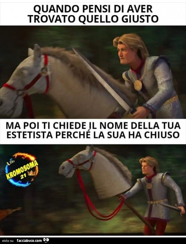 Quando pensi di aver trovato quello giusto ma poi ti chiede il nome