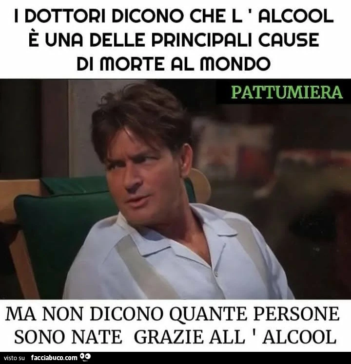 I dottori dicono che l' alcool è una delle cause principali di morte al mondo