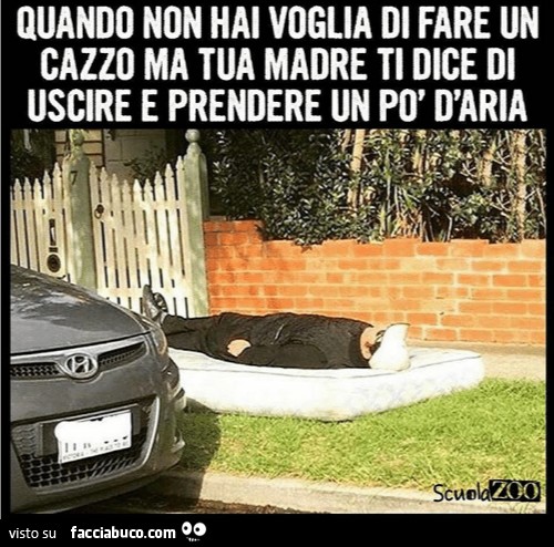 Voglia di non fare un cazzo