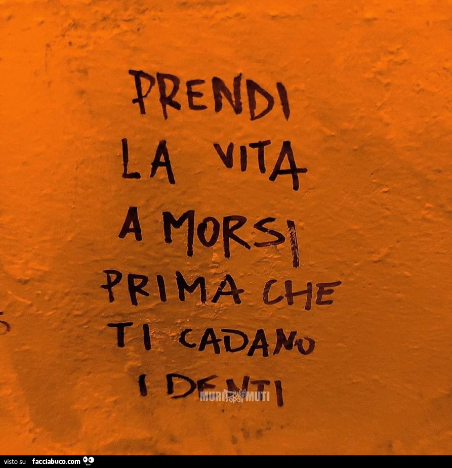 Prendi la vita a morsi prima che ti cadano i denti