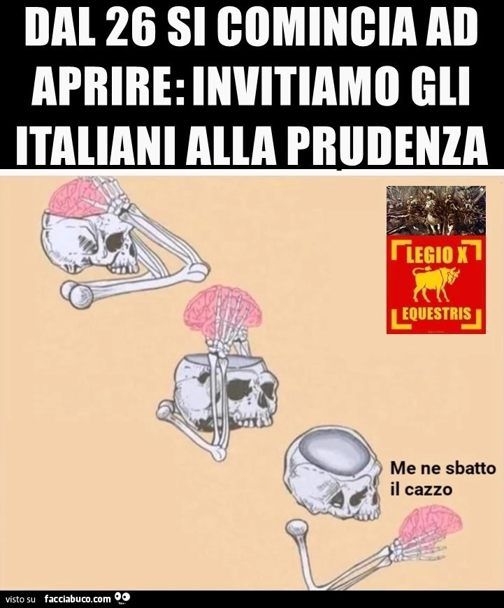 Invitiamo gli italiani alla prudenza