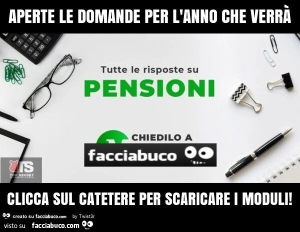 Aperte le domande per l'anno che verrà clicca sul catetere per scaricare i moduli