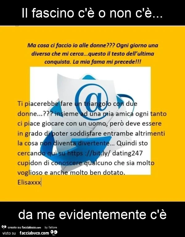 Il fascino c'è o non c'è&hellip; da me evidentemente c'è