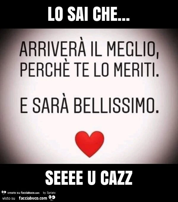 Lo sai che&hellip; seeee u cazz