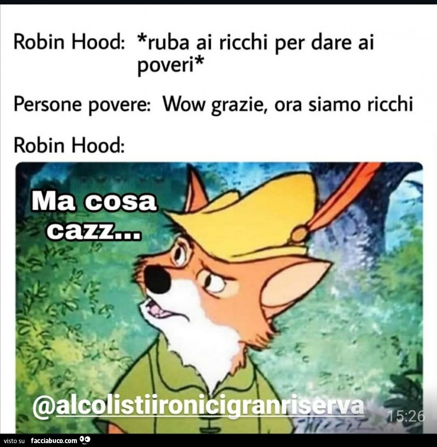 Robin Hood ruba ai ricchi per dare ai poveri… Thaimax facciabuco