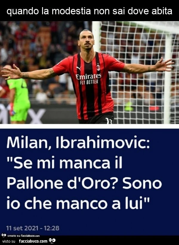 Quando la modestia non sai dove abita