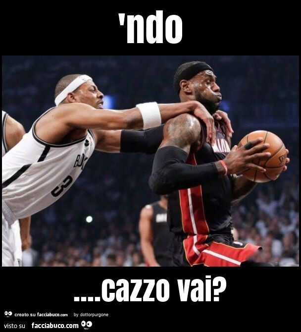 'ndo… cazzo vai?