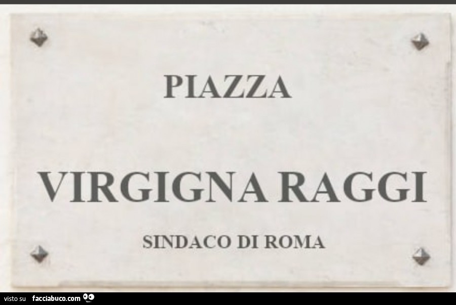 Piazza Virgigna Raggi sindaco di roma
