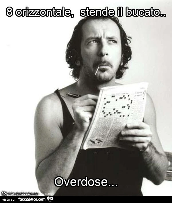 8 orizzontale, stende il bucato. Overdose