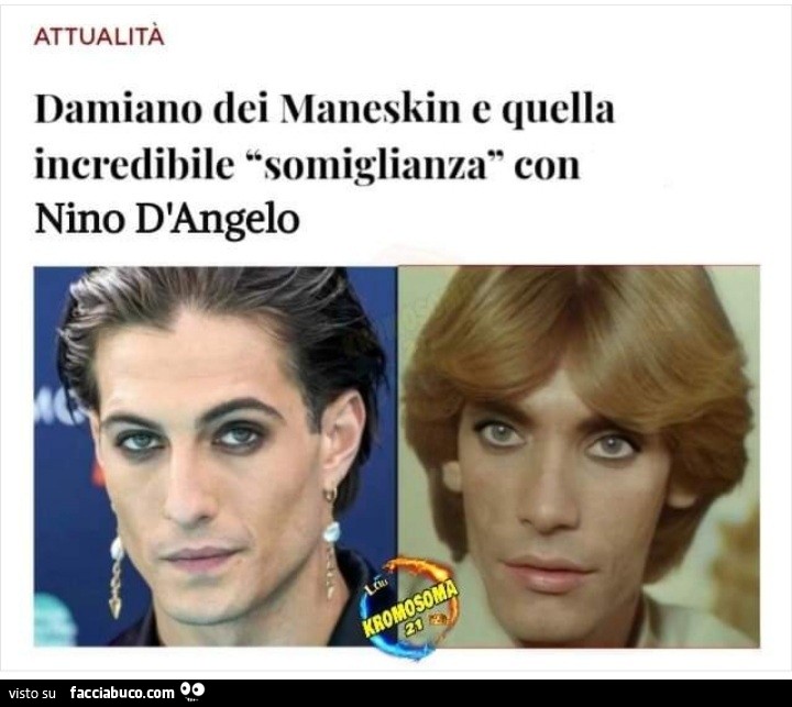 Damiano Dei Maneskin E Quella Incredibile Somiglianza