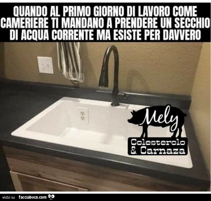 Quando al primo giorno di lavoro come cameriere ti mandano