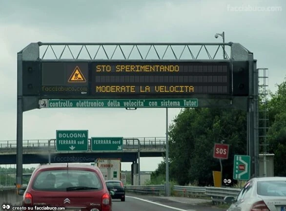 Sto sperimentando moderate la velocità