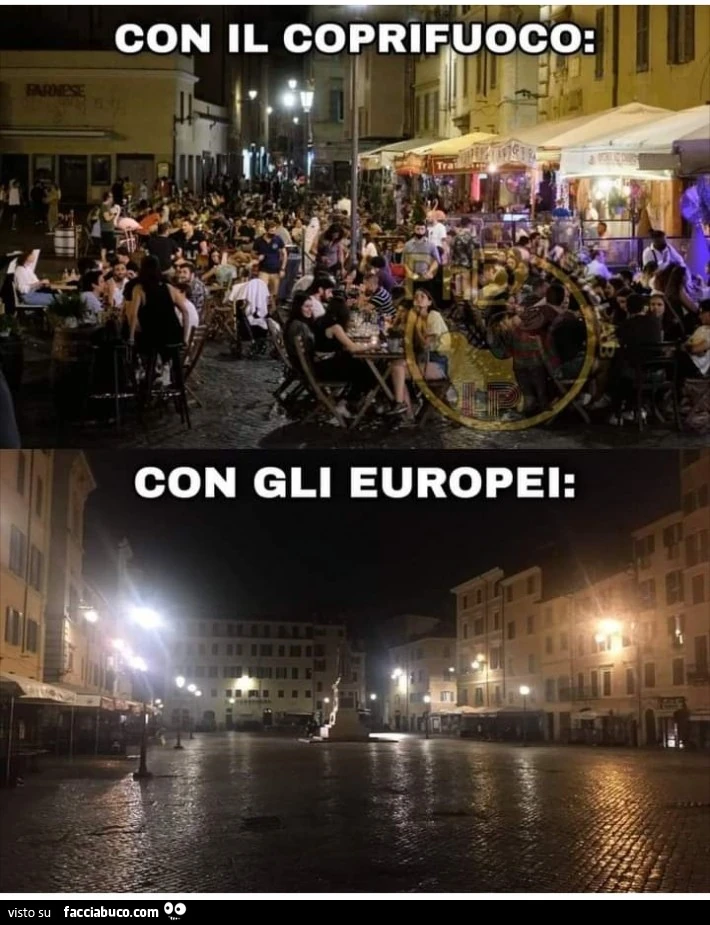 Con il coprifuoco con gli europei