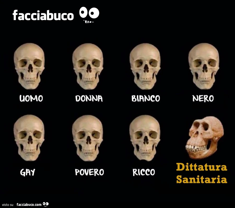 Teschio dittatura sanitaria