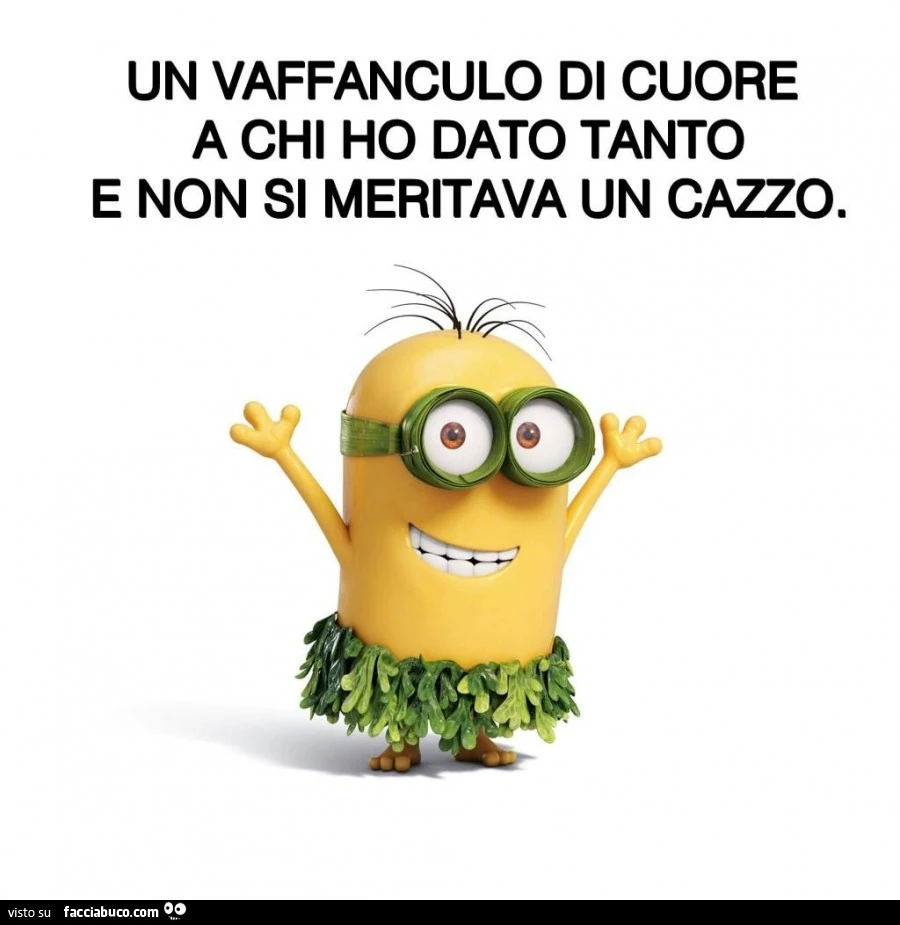 Un vaffanculo di cuore a chi ho dato tanto e non si meritava un cazzo