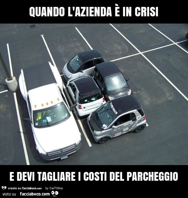 Quando l'azienda è in crisi e devi tagliare i costi del parcheggio