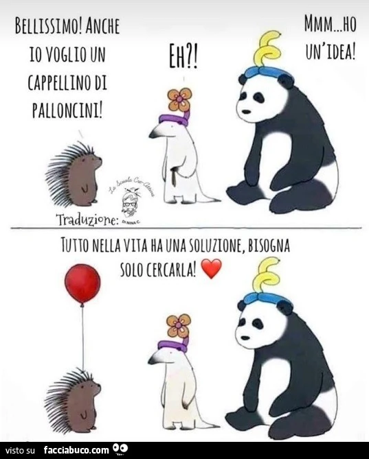 Bellissimo! Anche io voglio un cappellino di palloncini