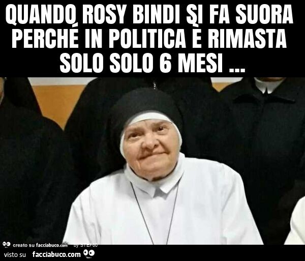 Quando rosy bindi si fa suora perché in politica è rimasta solo solo 6 mesi