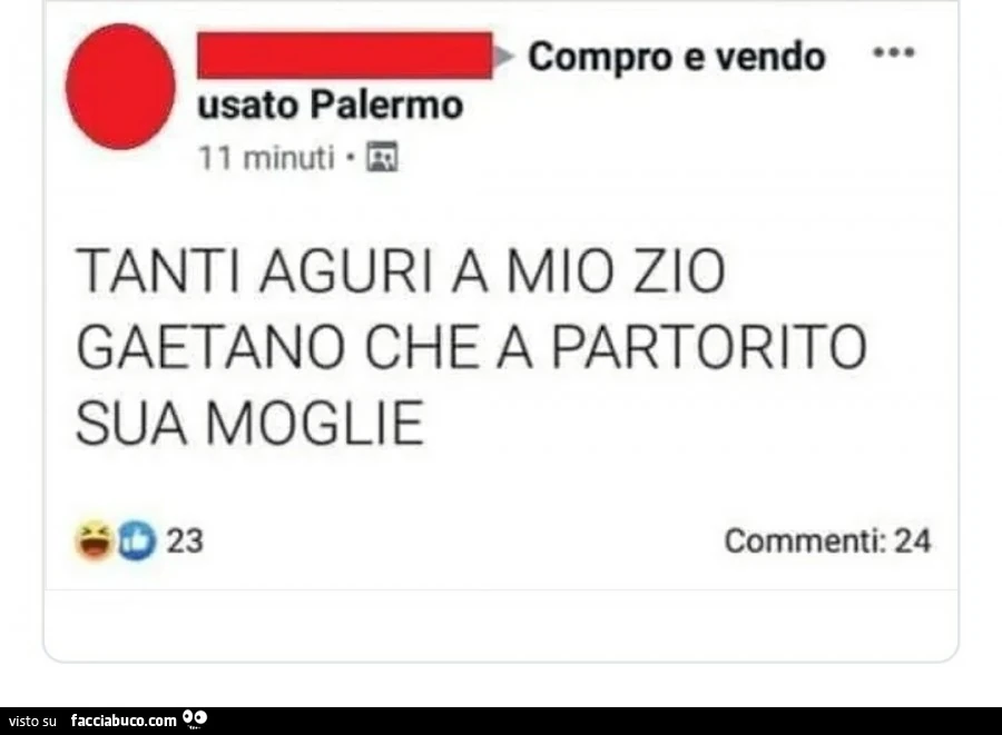 Tanti aguri a mio zio gaetano che a partorito sua moglie