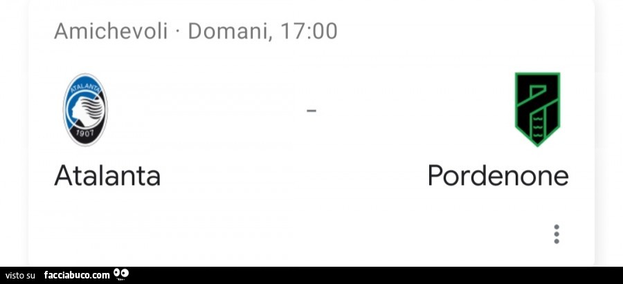 Atalanta VS Pordenone